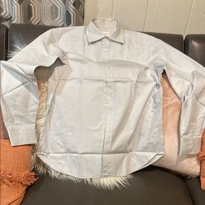 Armani Collezioni Blue Dress Shirt Classic Style